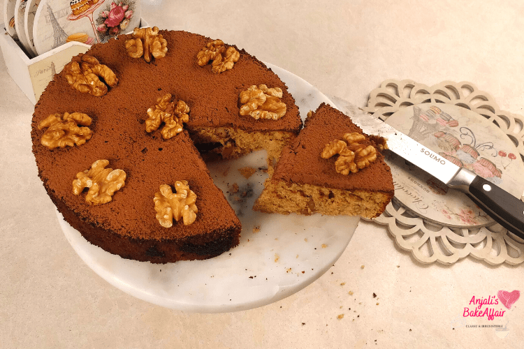 anjalisbakeaffair coffee walnut cake
