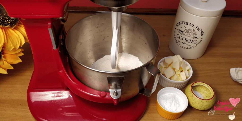 pie dough recipe
pie crust recipe
flour in stand mixer